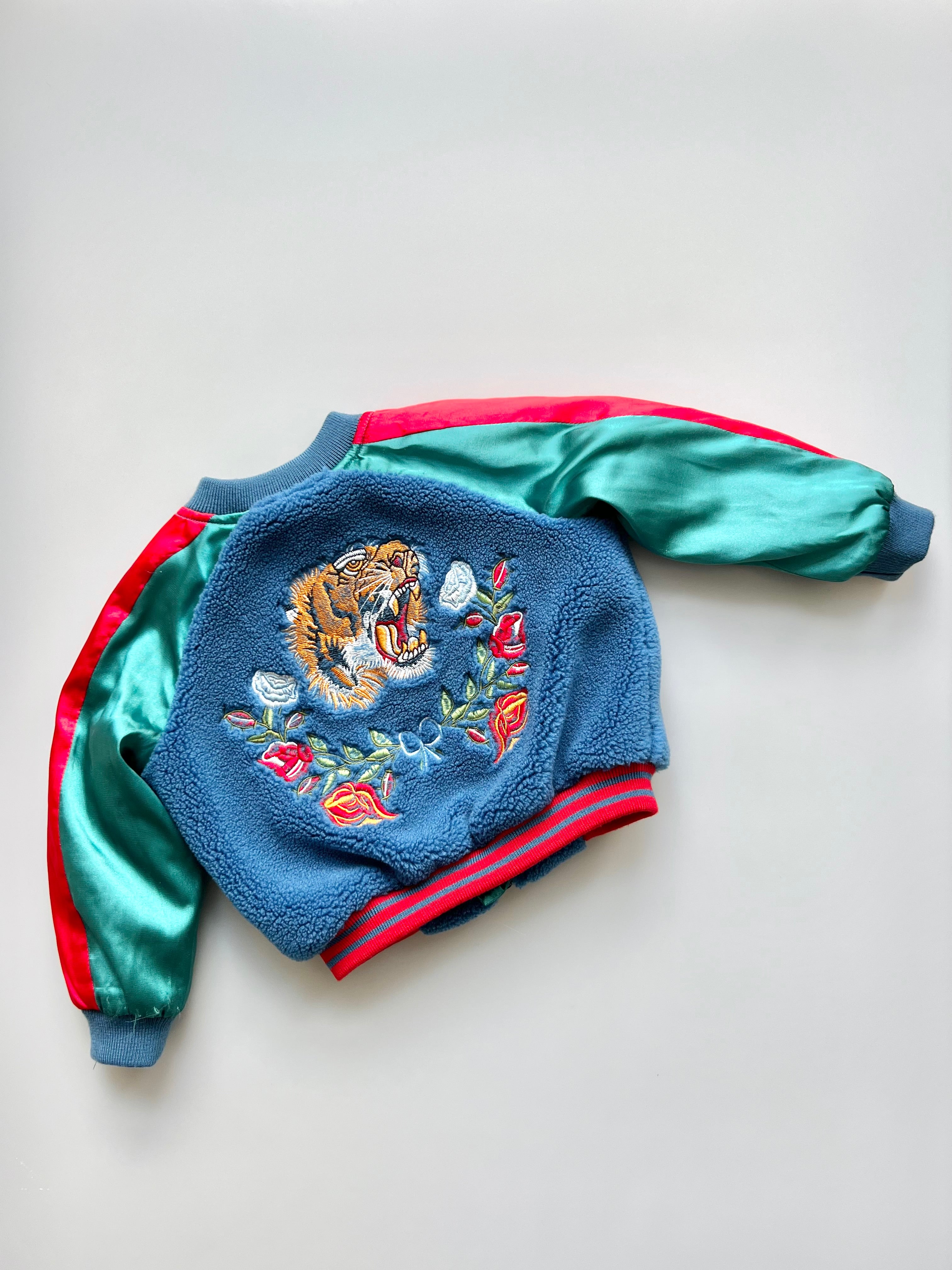 Satin Embroidered Lion Bomber Jacket 3-6 Months