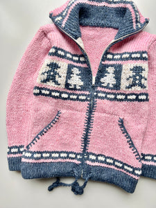 Hand Knitted Cosy Zip Up Cardigan Age 5