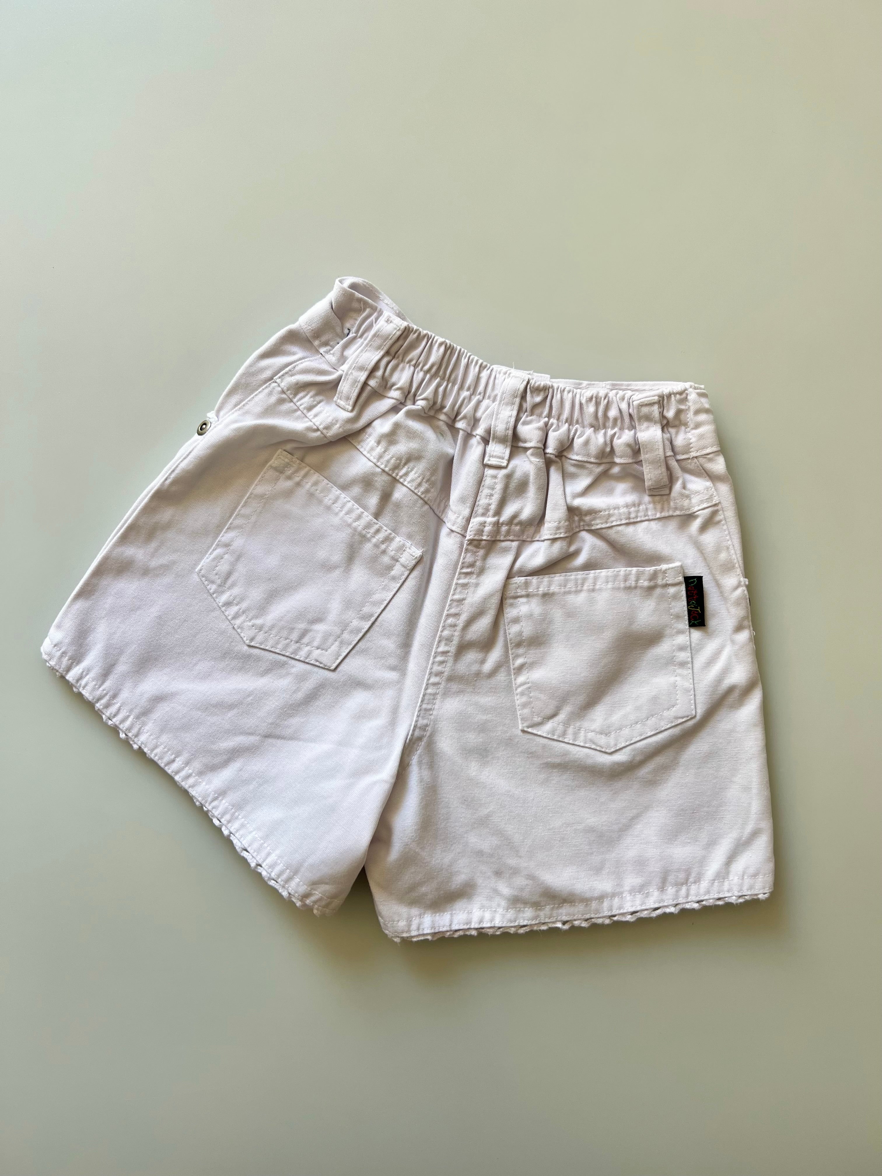 Vintage White Shorts Age 5-6