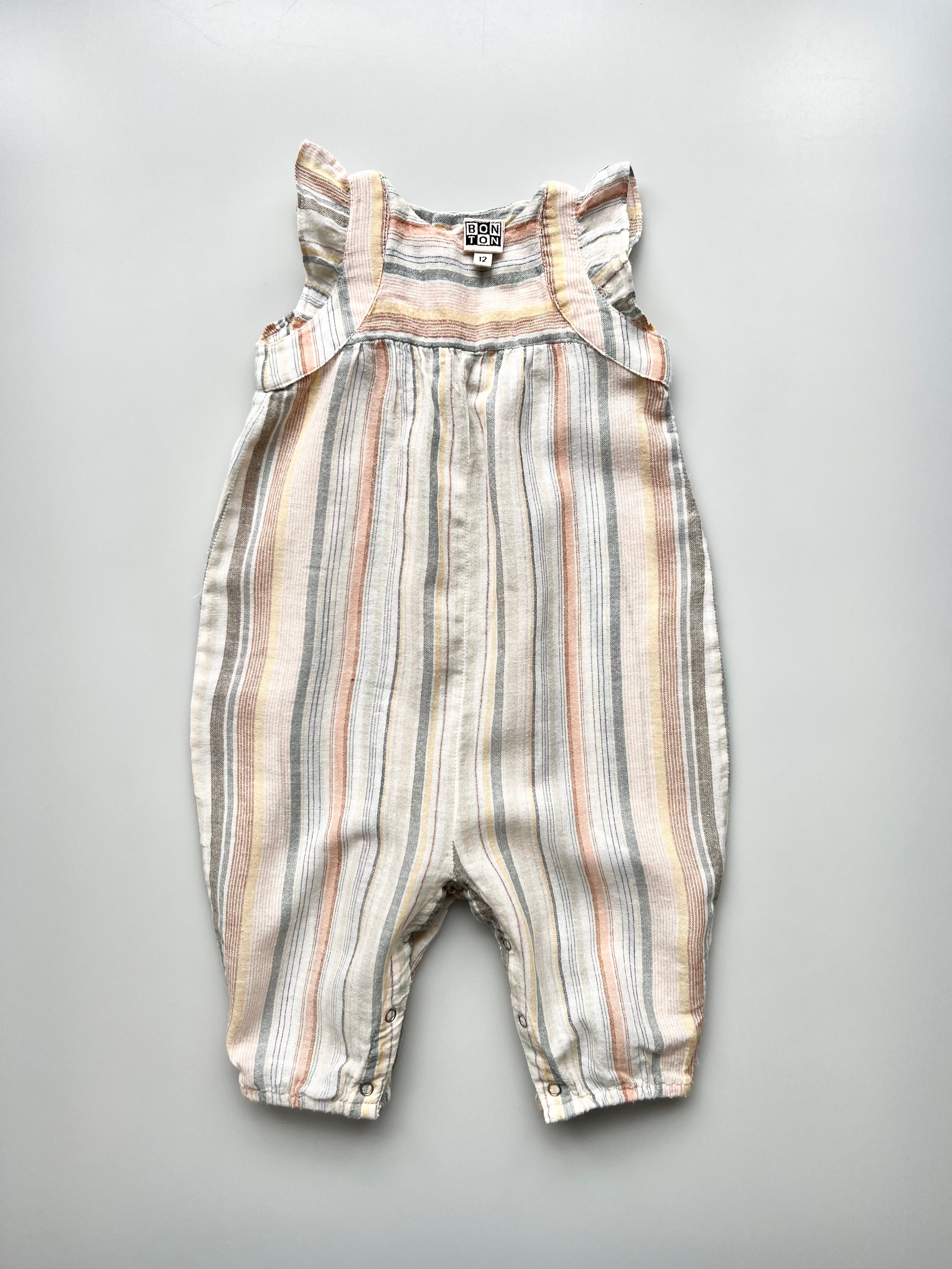 BonTon Woven Romper 12 Months