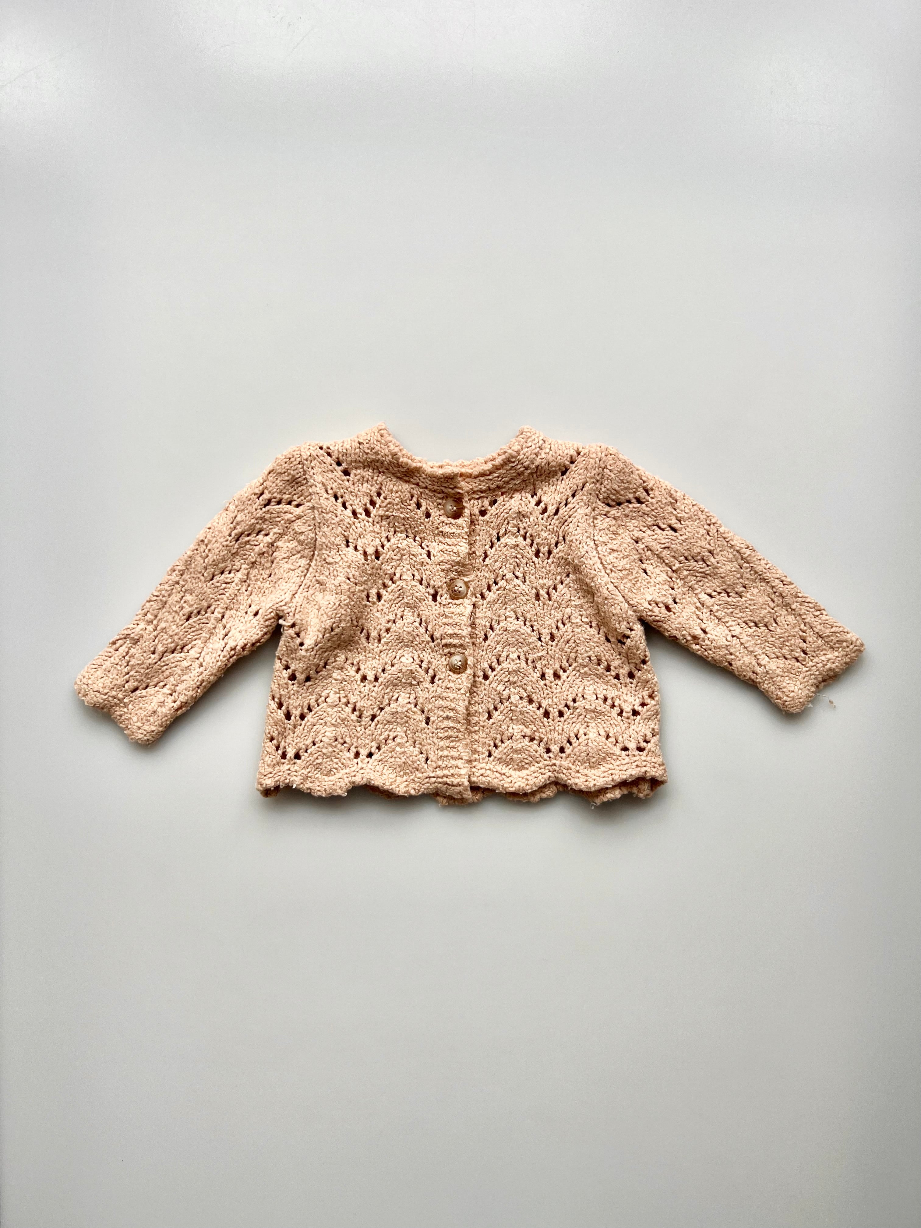 Zara Pointelle Cardigan 1-3 Months