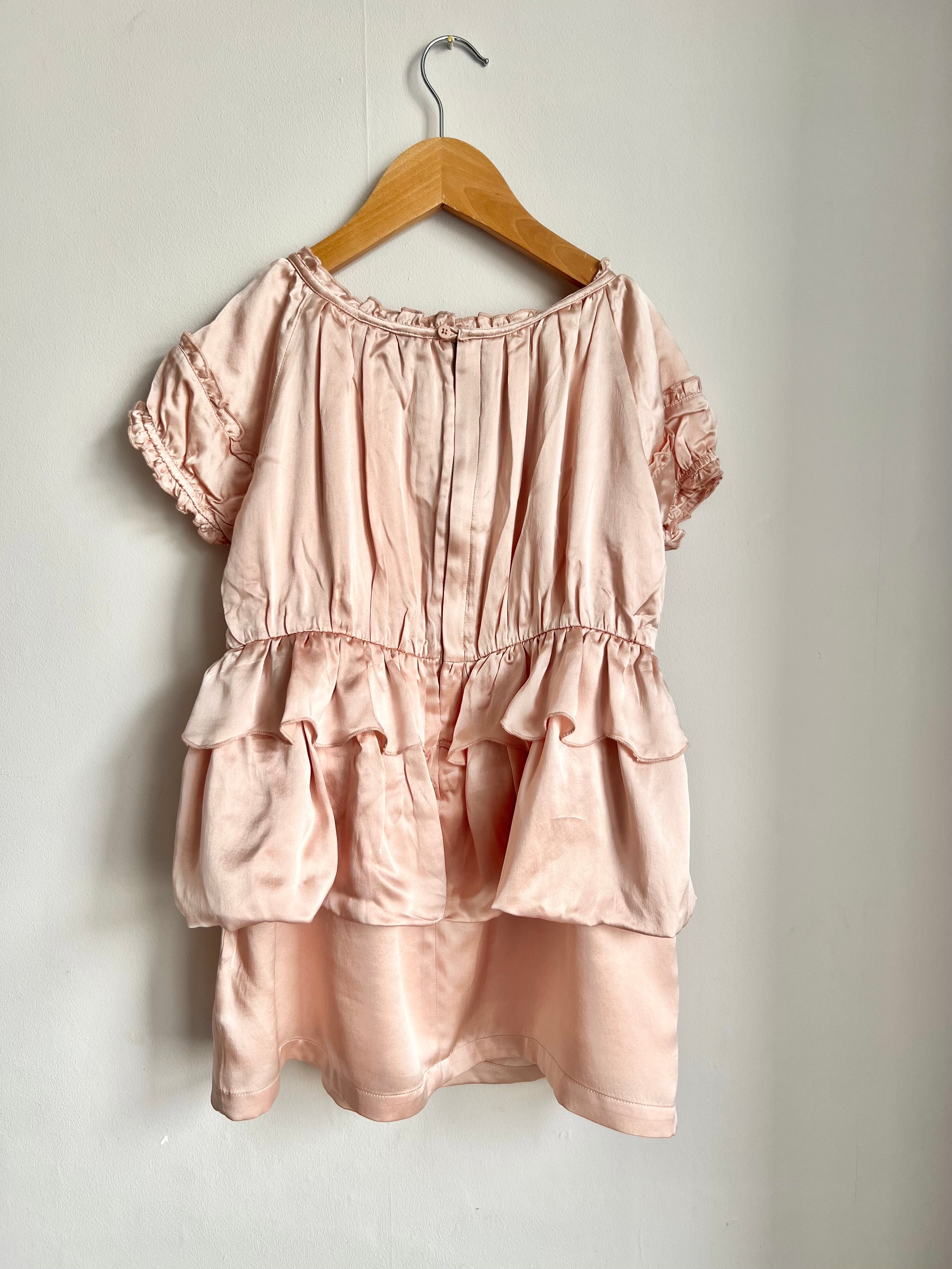 Stella McCartney Blush Silk Ruffle Dress Age 6 RRP £126