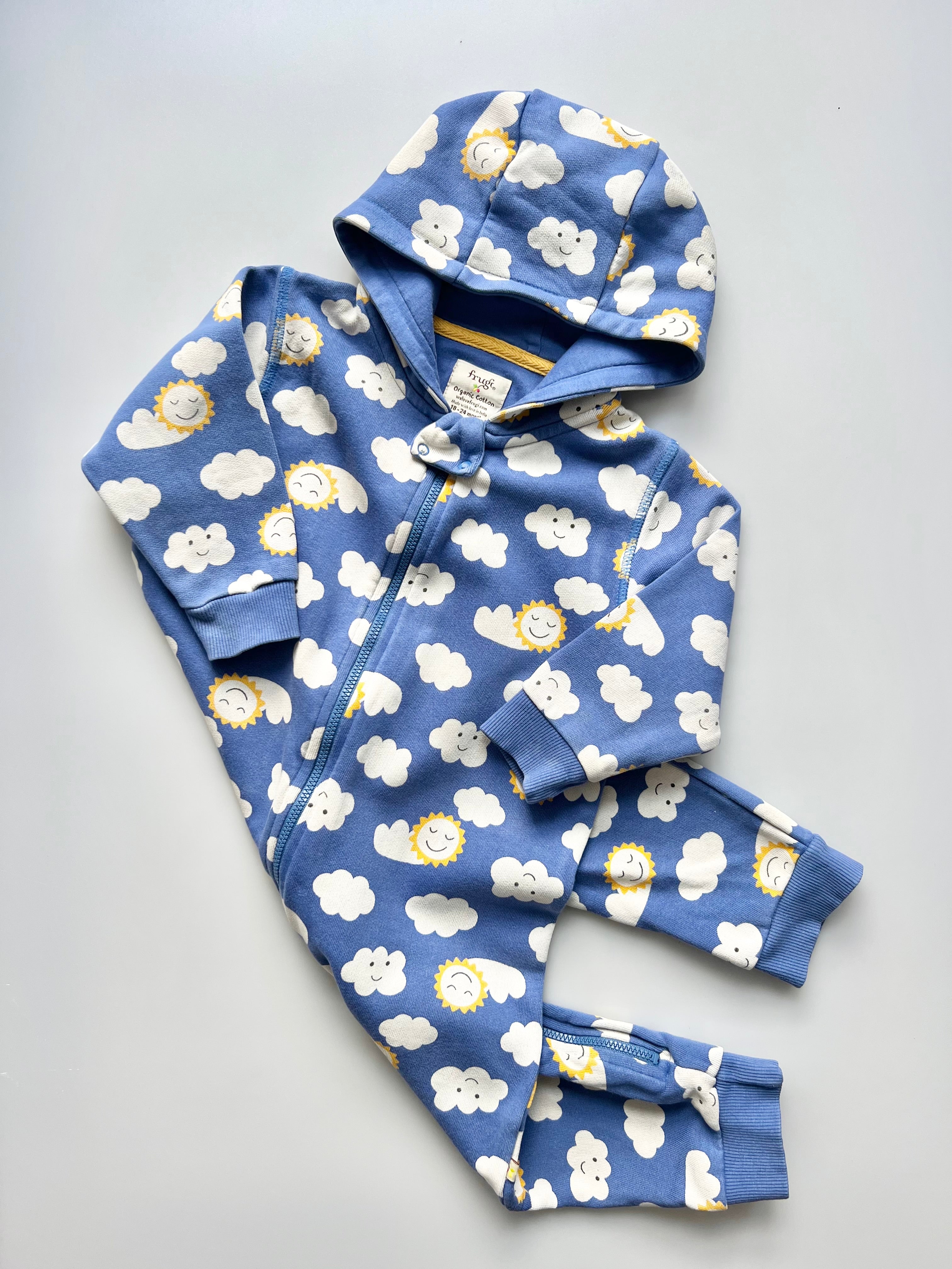 Frugi Clouds Snuggle Suit 18-24 Months
