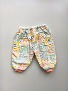 Vintage Padded Paisley Patchwork Joggers 3-6 Months