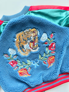 Satin Embroidered Lion Bomber Jacket 3-6 Months