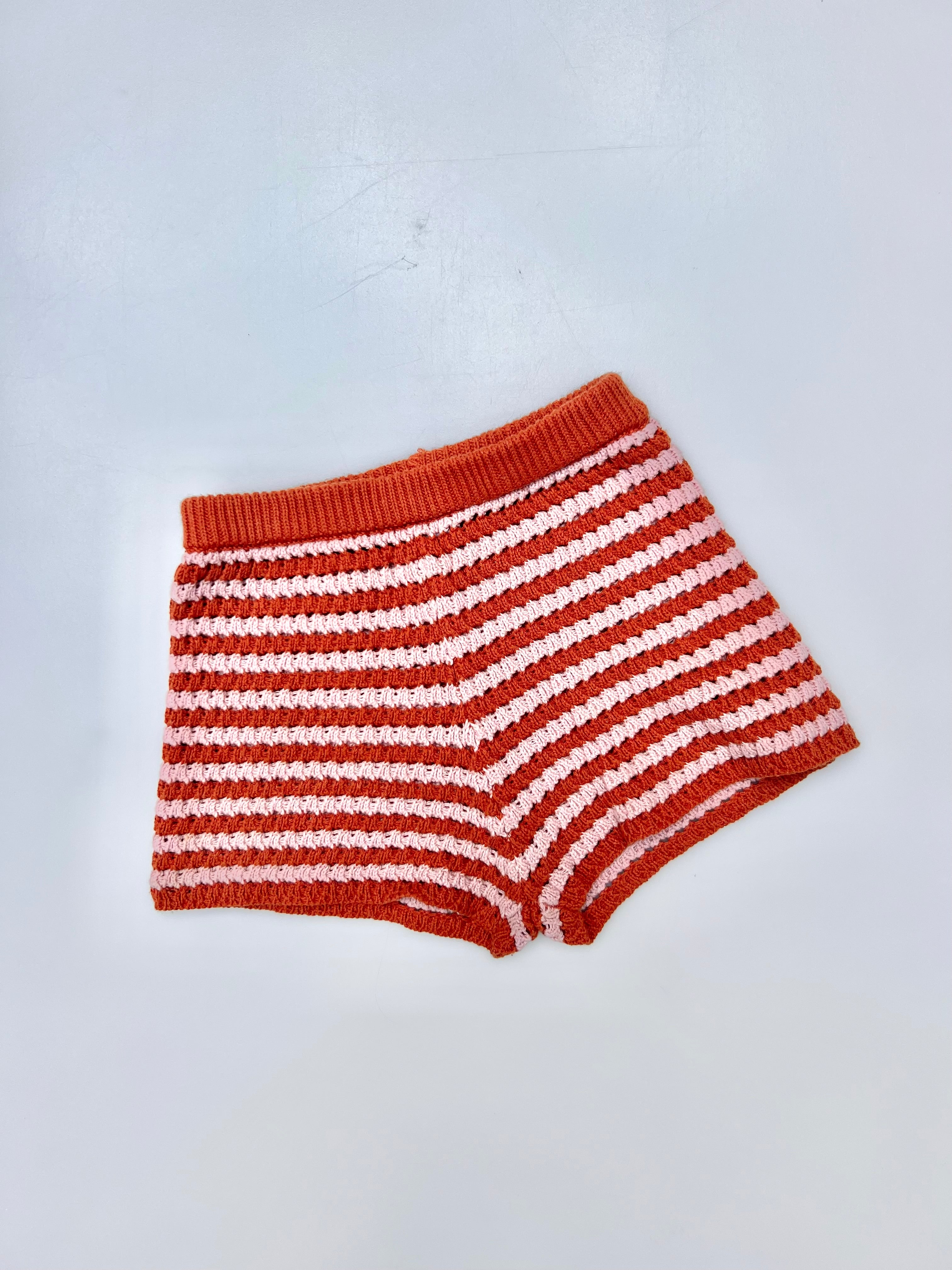 Zara Crochet Stripe Shorties Age 4-5