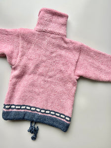 Hand Knitted Cosy Zip Up Cardigan Age 5