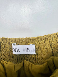 Zara 100% Linen Skirt With Beaded Belt Age 7-9
