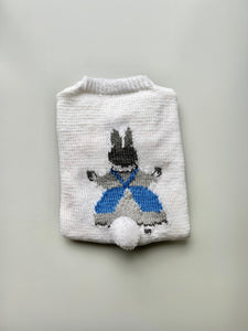 Hand Knitted Beatrix Potter Bunny Jumper Age 6-7