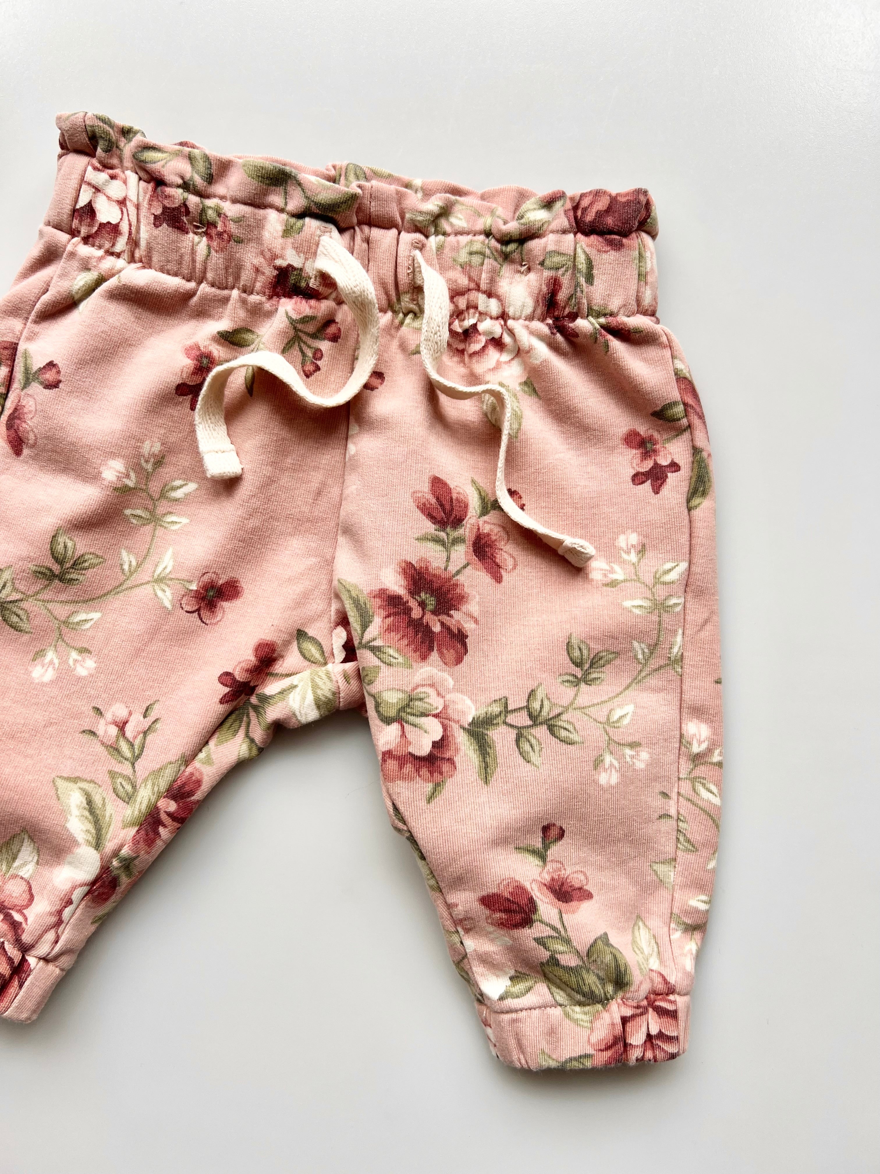 Newbie Floral Joggers 1-2 Months