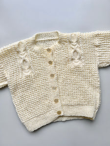 Hand Knitted Sparkle Yarn Cardigan Age 2-3