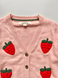 Mini Boden Strawberries Cardigan Age 7-8