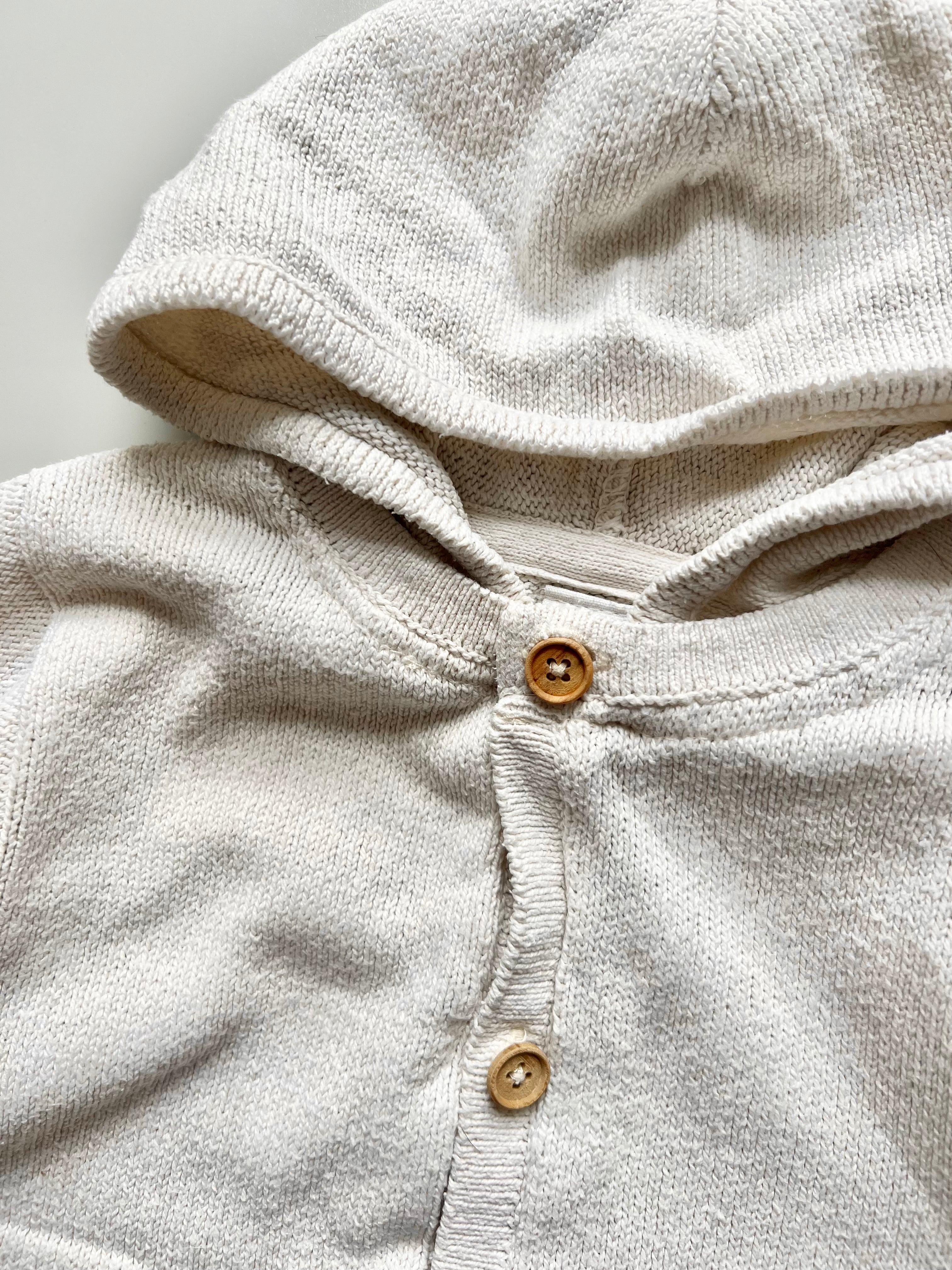 Zara Knitted Cotton Hoodie 12-18 Months