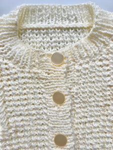 Hand Knitted Sparkle Yarn Cardigan Age 2-3