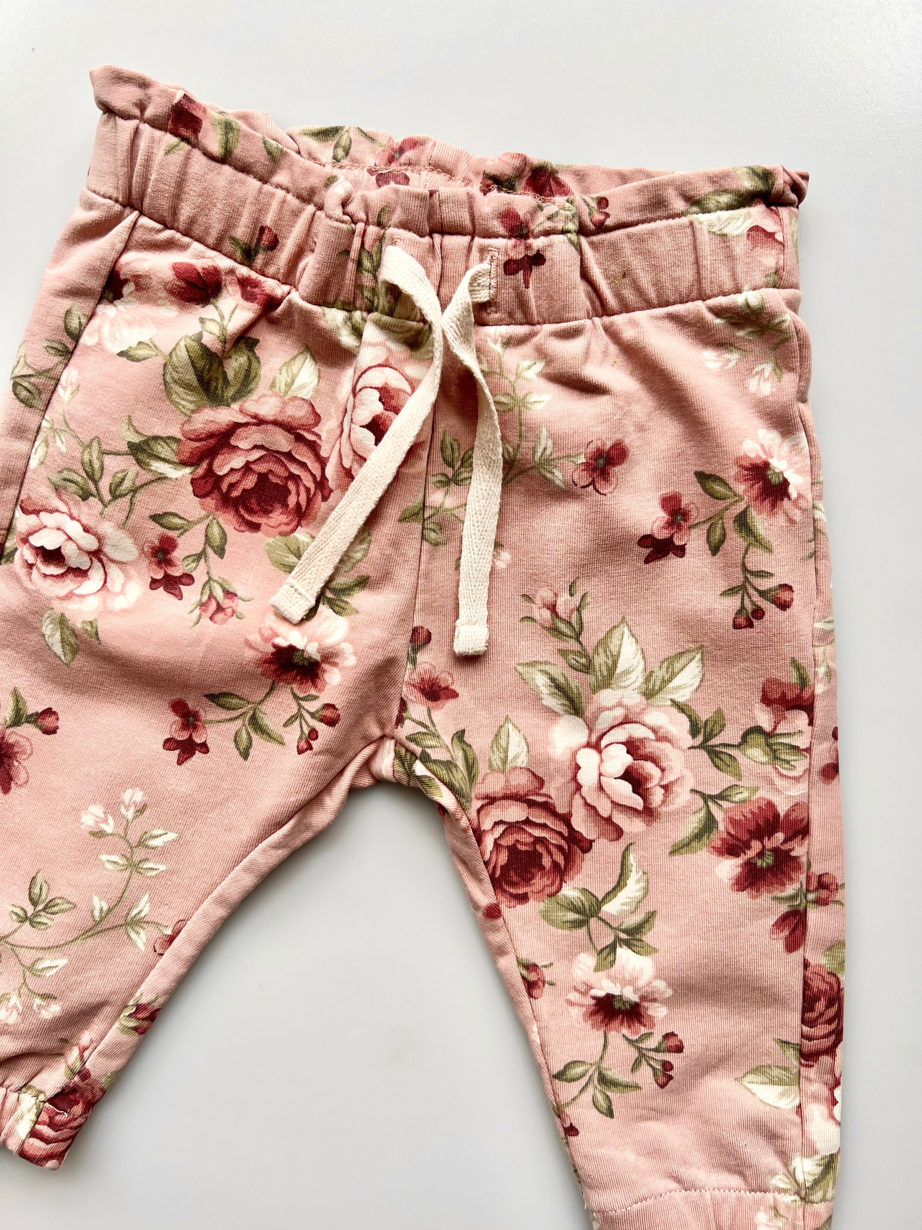 Newbie Floral Joggers 4-6 Months