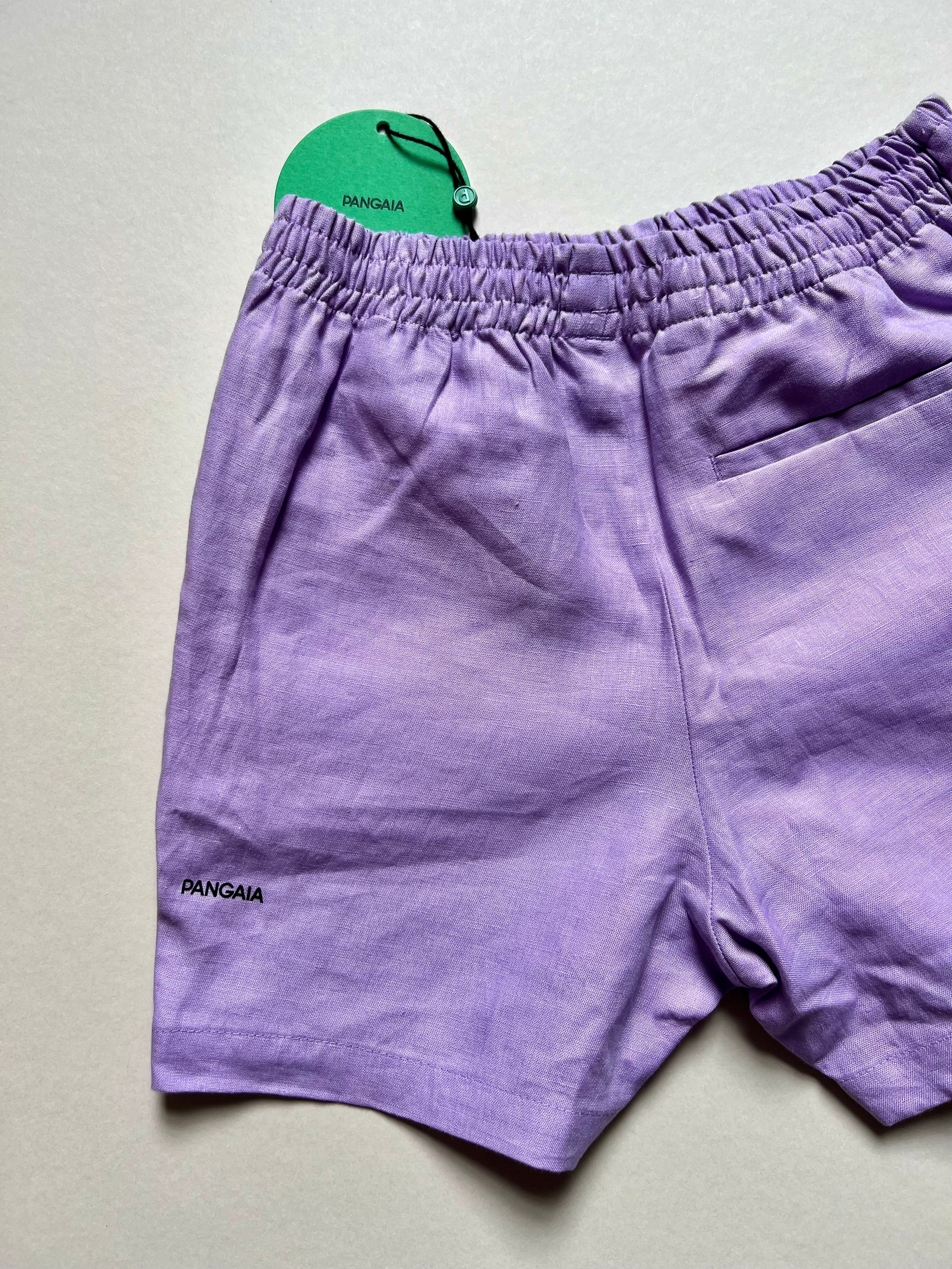 Pangaia Lilac Linen Shorts Age 7-8