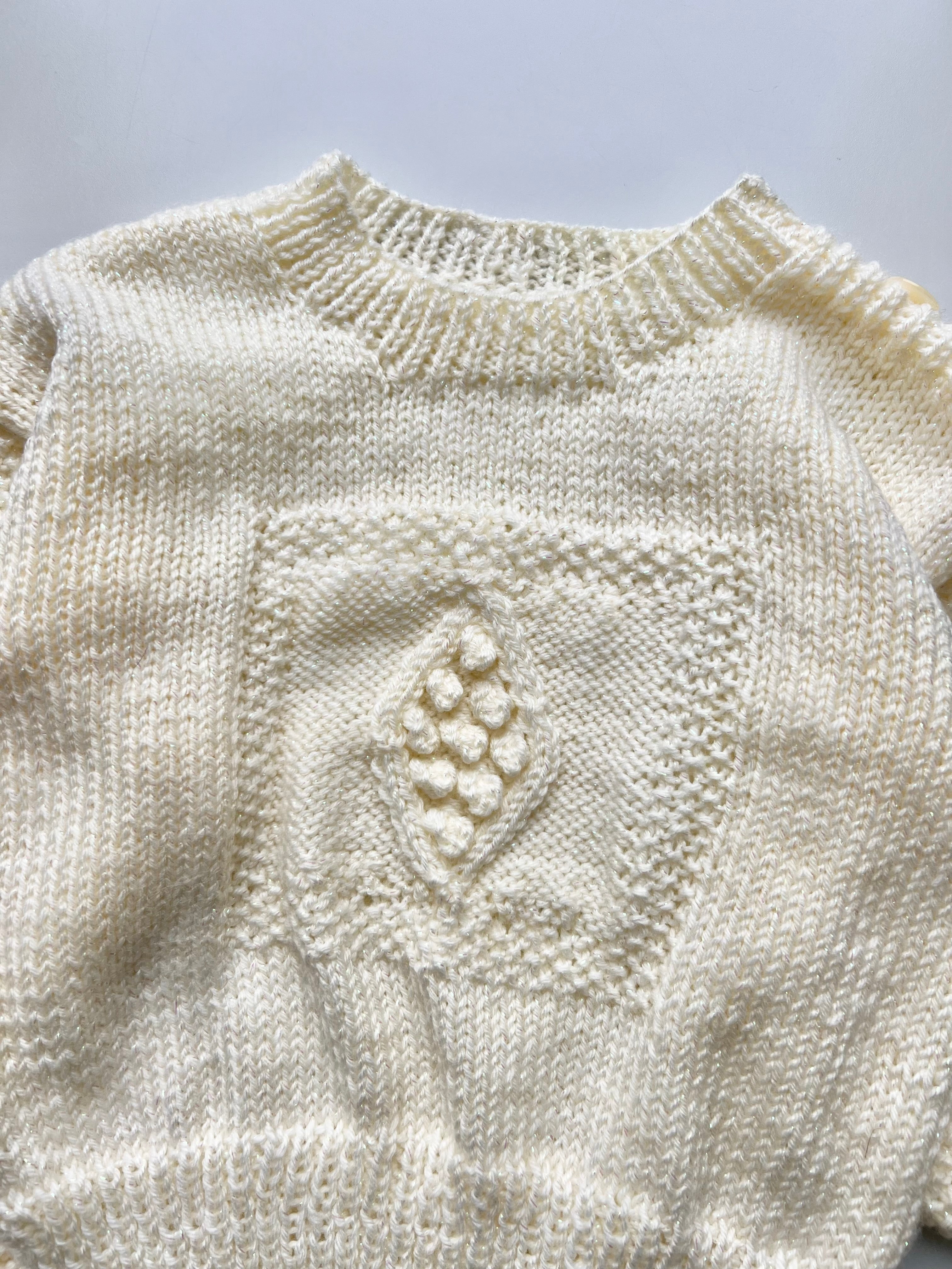 Hand Knitted Sparkle Yarn Jumper 12-18 Months