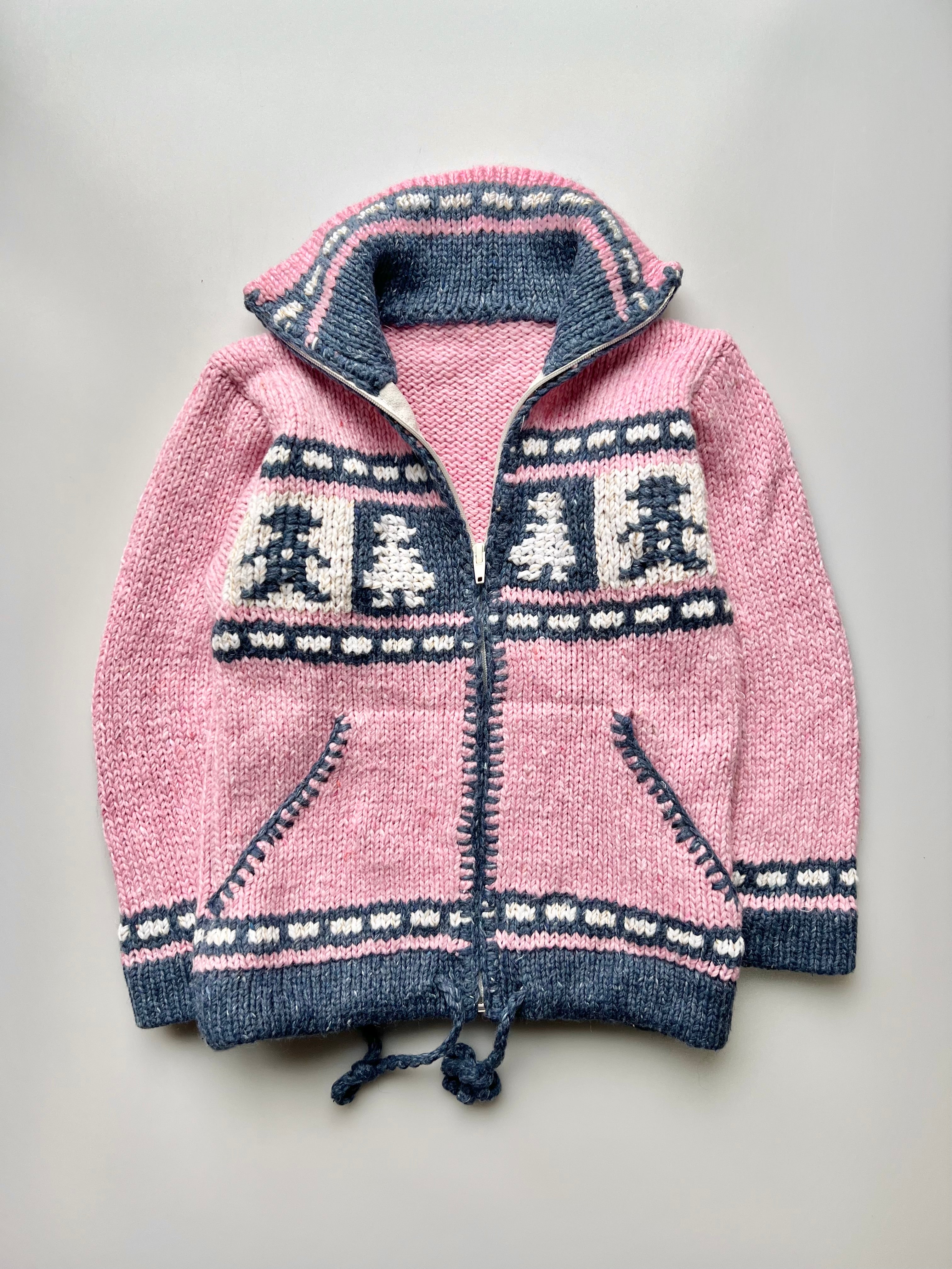 Hand Knitted Cosy Zip Up Cardigan Age 5