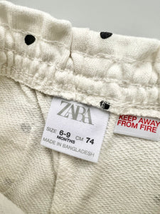 Zara Polka Jersey Shorts 6-9 Months