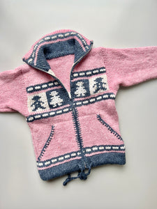 Hand Knitted Cosy Zip Up Cardigan Age 5