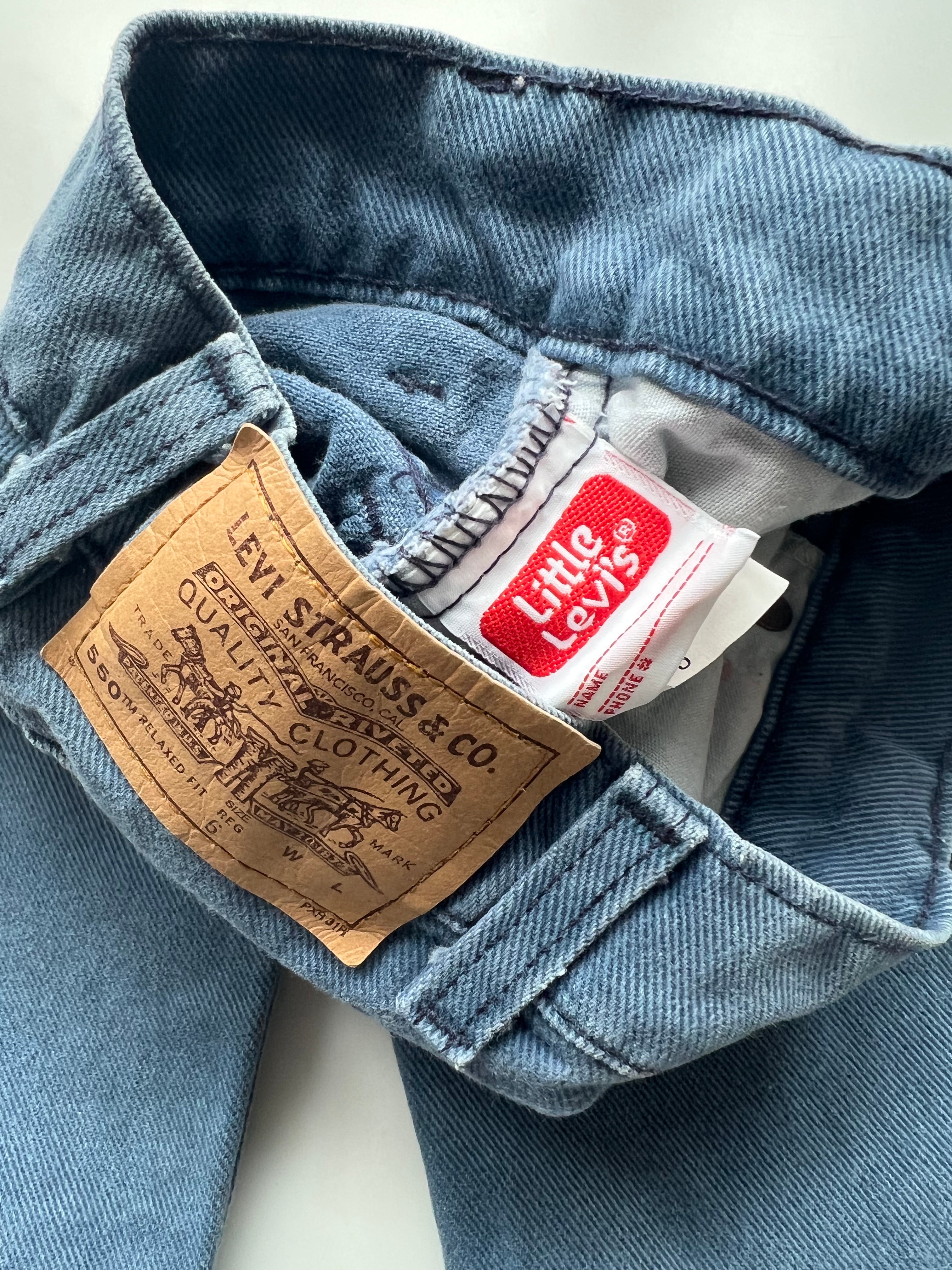 Levi's Vintage Stone Wash Blue 550's Age 6