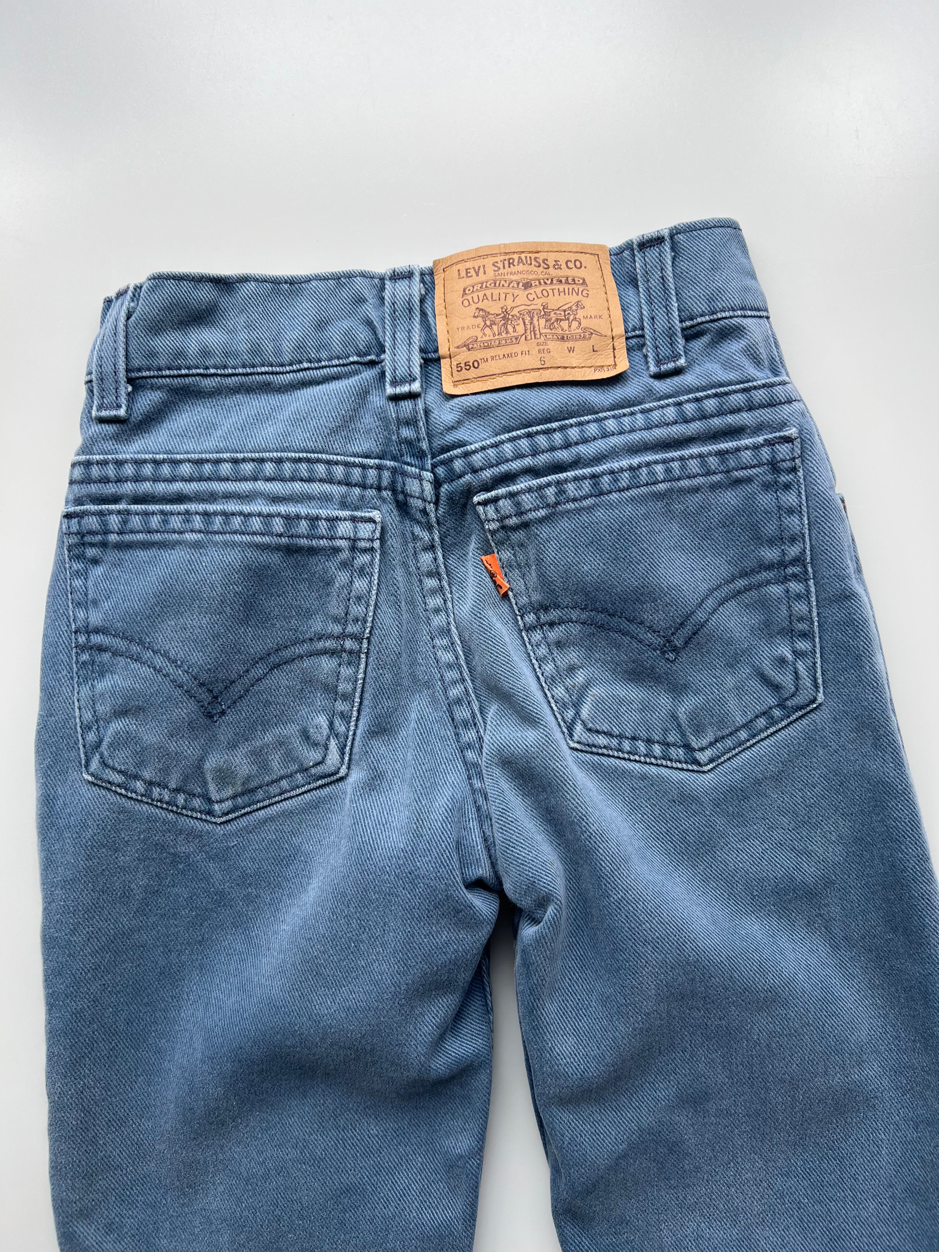 Levi's Vintage Stone Wash Blue 550's Age 6