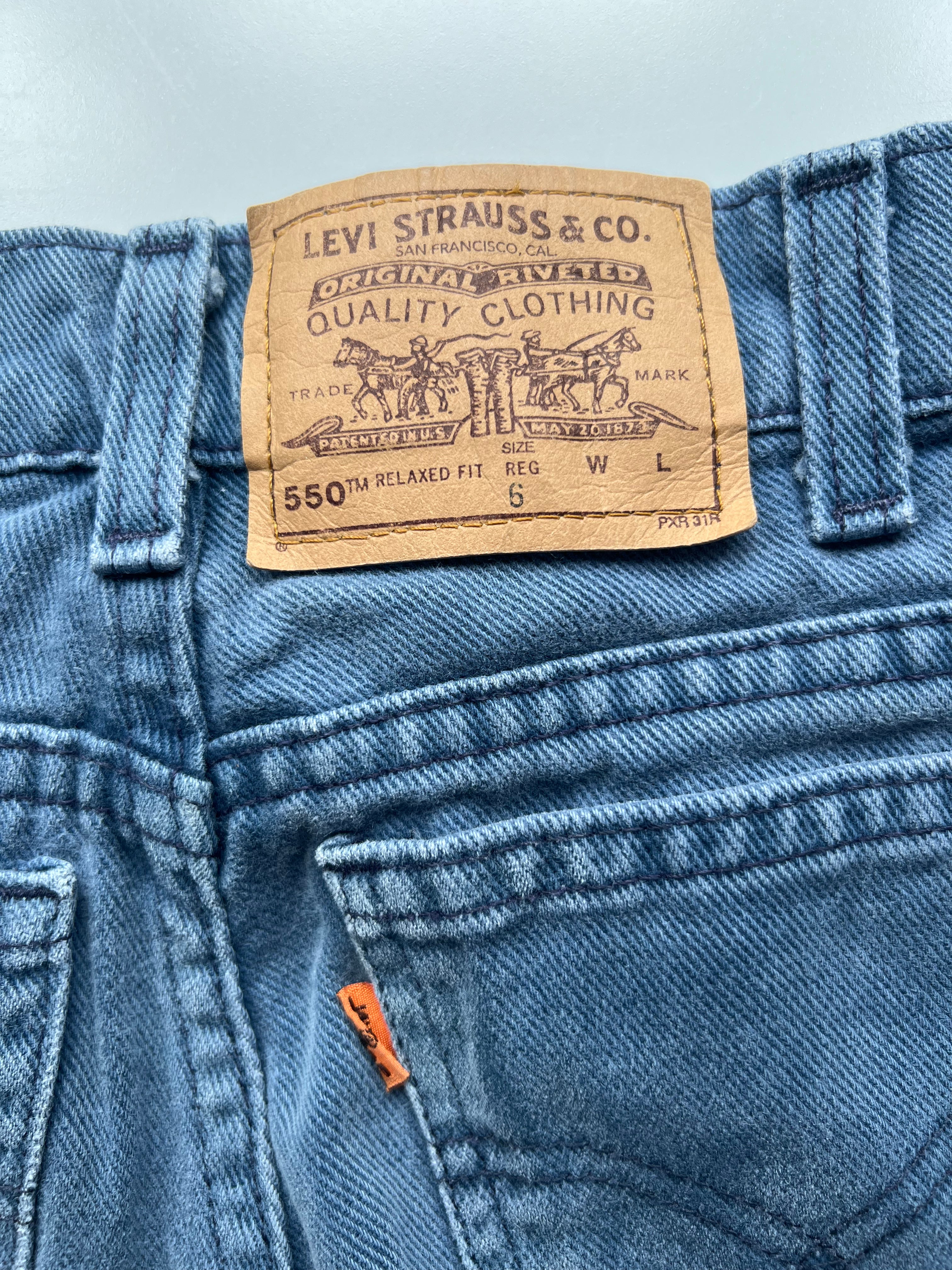 Levi's Vintage Stone Wash Blue 550's Age 6